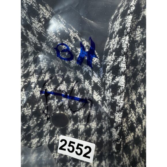 Maison D’Amélie Paris Houndstooth Blazer US 8 Black White Cropped Double Breaste - Picture 12 of 12